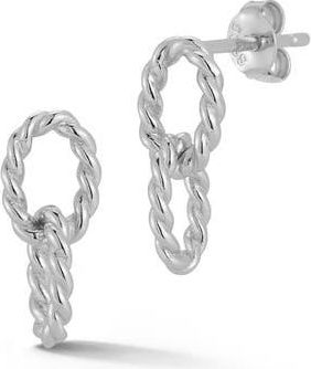 Chloe and Madison Twisted Drop Earrings in Silver at Nordstrom Rack