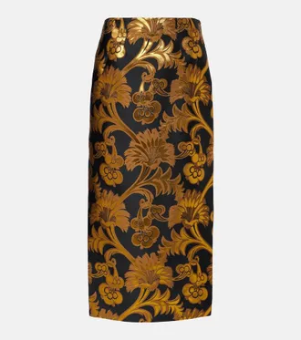 スカート Etro Skirts ETRO floral-jacquard Maxi Skirt | Blue | FARFETCH