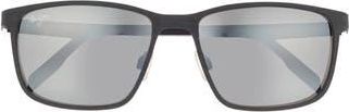 Maui Jim 55mm BI-Gradient Polarized Square Sunglasses in Black Black Grey at Nordstrom Rack