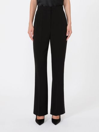 Max Mara Pantaloni skinny a vita alta in cr&ecirc;pe nero