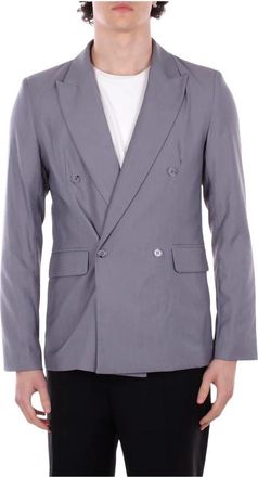 John Richmond Double-breasted jas - Heren - Business blazers - Grijs - XS - Polyester - Kostuums