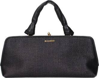 Jil Sander Black Raffia Womens Handbag