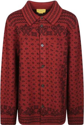 Guest In Residence Wild Rag Werkshirt - Heren - Casual Overhemden - Rood - L - Kasjmier - Overhemden