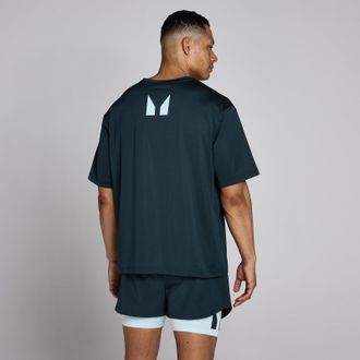 MyProtein Camiseta oversize de malla Hybrid para hombre de MP - Azul deste&ntilde;ido - XS