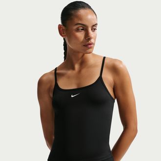 Nike Womens One Fitted Dri-FIT Cami Tank Top in Black | IR1890-010
