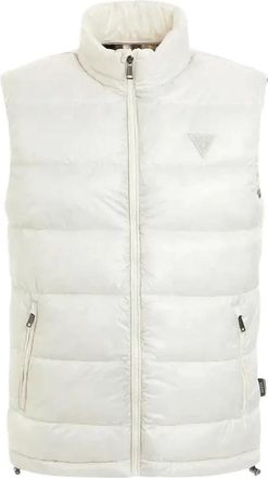 Guess Lichte Mouwloze Gewatteerde Vest - Heren - Bodywarmers - Beige - M - Jassen