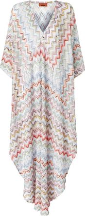 Missoni Abito lungo con motivo a zigzag - Bianco