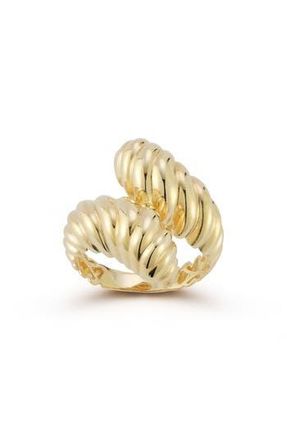 Ember Fine Jewelry 14K Gold Croissant Twist Bypass Ring at Nordstrom Rack, Size 7