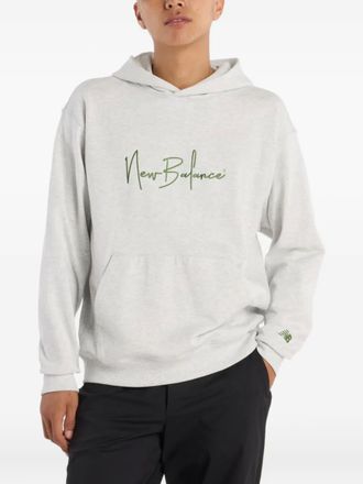 New Balance Felpa Athletics Signature con cappuccio - Grigio