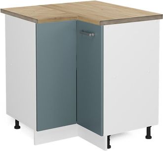 Vicco Armario De Esquina R-line, Gris Azulado, 75.6 Cm, Et Roble