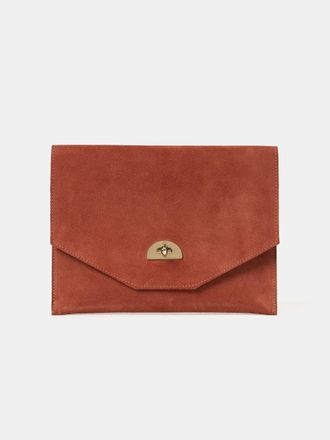 The Cambridge Satchel Company The Twist Lock Pouch - Cinnamon with Suede