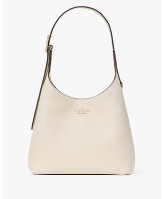 Kate Spade New York Womens 454 Pebbled Leather Small Shoulder Bag - Natural - One Size