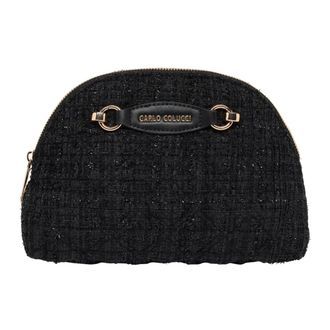 Carlo Colucci Kleine Cosmetische Tas - Dames - Toilettassen - Zwart - ONE Size - Tassen