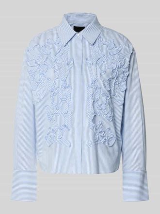 Marc Cain Regular Fit Bluse mit Stitchings in Hellblau, Gr&ouml;&szlig;e 34