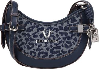 True Religion Blake Leopard Crescent Bag in Navy at Nordstrom Rack