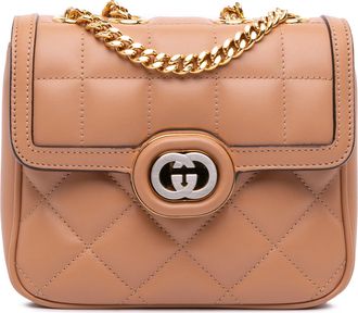 Gucci Pre-owned Womens Blondie Shoulder Bag Quilted Leather - Tan - One Size