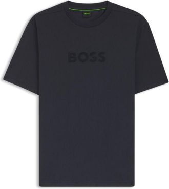 BOSS Cotton-jersey T-shirt with golf-inspired logo