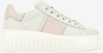 Hogan Niedrige Schn&uuml;rsneakers aus Glattleder Hogan H-Stripes