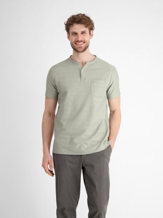 Lerros Kurzarmshirt LERROS, Herren, Gr. XL, grau (tinted grau), Single Jersey, Obermaterial: 100% Baumwolle, gestreift, unifarben, regular fit h&uuml;ftbedeckend,