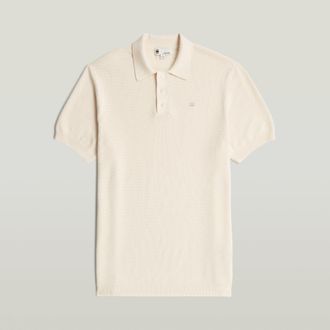 G-Star Knitted Polo - Beige - Heren