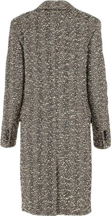 Bottega Veneta Womens Embroidered Stretch Wool Blend Coat 2045 Cappotti