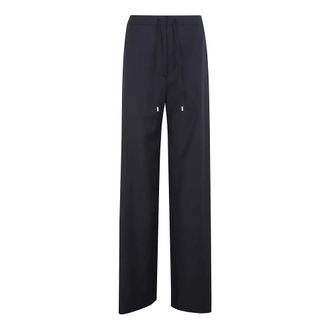 Max Mara Straight Trousers, female, Blue, Size: L Corone Straight Trousers