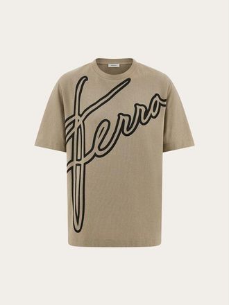 Ferragamo Beige Cotton Oversized Sweater, Size XL