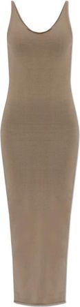 Entire studios Aansluitende Jurk - Dames - Maxi kleedjes - Beige - XS - Katoen - Kleedjes