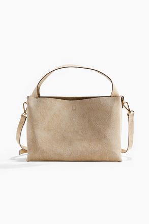 H&M Crossbody-Tasche aus Veloursleder - Hellbeige