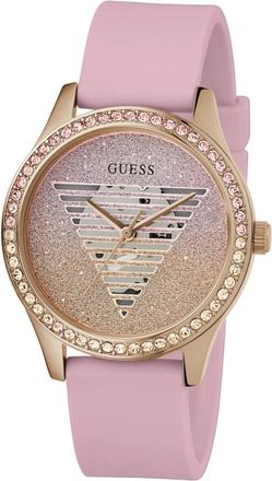 Guess Idol 38 mm siliconen armband - Dames - Horloges - Roze - ONE Size - Accessoires