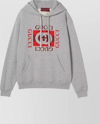 Gucci hoodie with dropped shoulder and kangaroo pocket