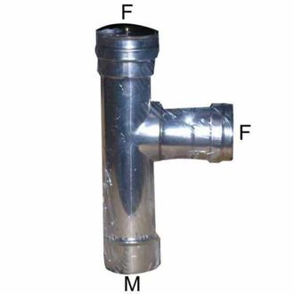 Ala Codo En T De Acero Inoxidable 8 F/f Ala