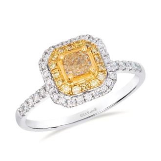 Le Vian Ladies Sunny Yellow Rings set in 14K Strawberry Gold