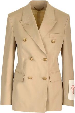 Golden Goose Double-breasted Blazer - female - Golden Goose - Blazers - Beige - S - Jackets