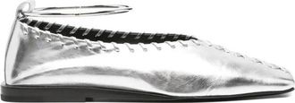 Jil Sander Ring Ballerina - Dames - Ballerinas - Grijs - 38 EU - Leer - Schoenen