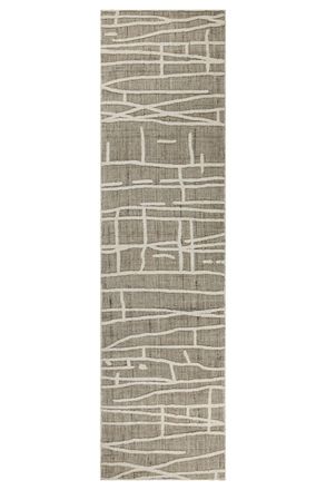 Wecon Home Alfombra tejida a mano crema 80x300