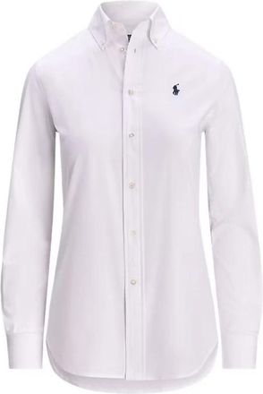 Polo Ralph Lauren Slim overhemd in stretchpoplin - Dames - Overhemden - Wit - M - Katoen - Overhemden