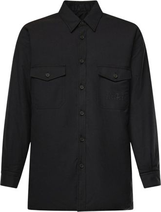 Maison Margiela Logo-Embroidered Chest-Pocket Casual Shirt