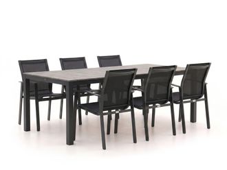 Forza Furniture Forza Altea/Fidenza 220cm dining tuinset 7-delig stapelbaar