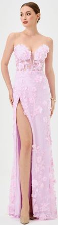 Bariano Teri 3D Floral Gown in Pink at Nordstrom, Size 10