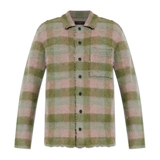 AllSaints Adler Shirt - Heren - Casual Overhemden - Groen - XS - Wol - Overhemden