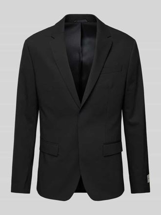 Calvin Klein Slim Fit 2-Knopf-Sakko aus Woll-Mix Modell TRAVEL in Black, Größe 48