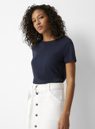 Contemporaine Womens SUPIMA cotton crew-neck T-shirt