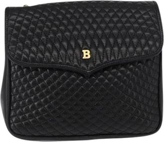 Bally Pre-owned Shoulder Bags, female, Black, Size: ONE SIZE Pre-owned Leather Shoulder Bag