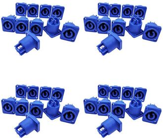 OEM 40 Unidades De Conectores Hembra Powercon De 3 Pines, 20 A, 250 V Para Paneles De Altavoces, Para Iluminaci&oacute;n De Escenarios Con Pantallas Led, Color A
