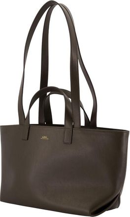 A.P.C. Womens Le Drummer Small Shoulder Bag - A.p.c. Leather Khaki Cowhide Shoulder-Hobo-Bags