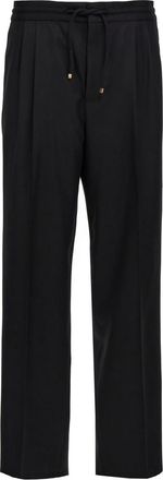 Brunello Cucinelli Black Front pleat pants