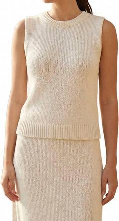 Fifteen Twenty Kimmy Sweater Tank In Cream