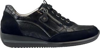 Waldl&auml;ufer Himona - Dames - Sneakers - Zwart - 34 1/2 EU - Leer - Schoenen