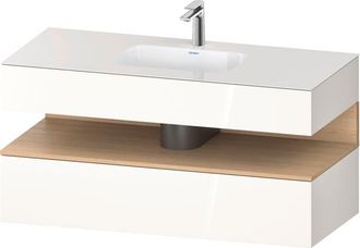 Duravit Qatego Lavabo Encastrado Con Base De Lavabo Consola, - Duravit